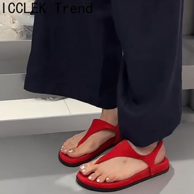 Retro Style Summer Clip Toe Women Gladiator Sandals Concise Ladies Outdoor Beach Vacation Shoes