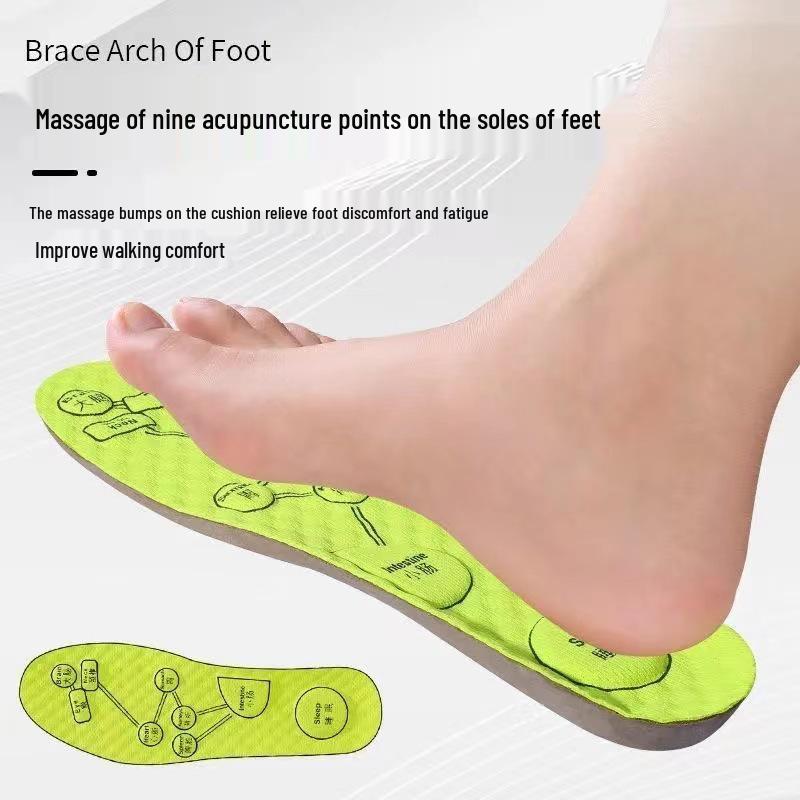Mugwort Deodorizing Unisex Massage Sport Shock-Absorbing Cuttable Insoles