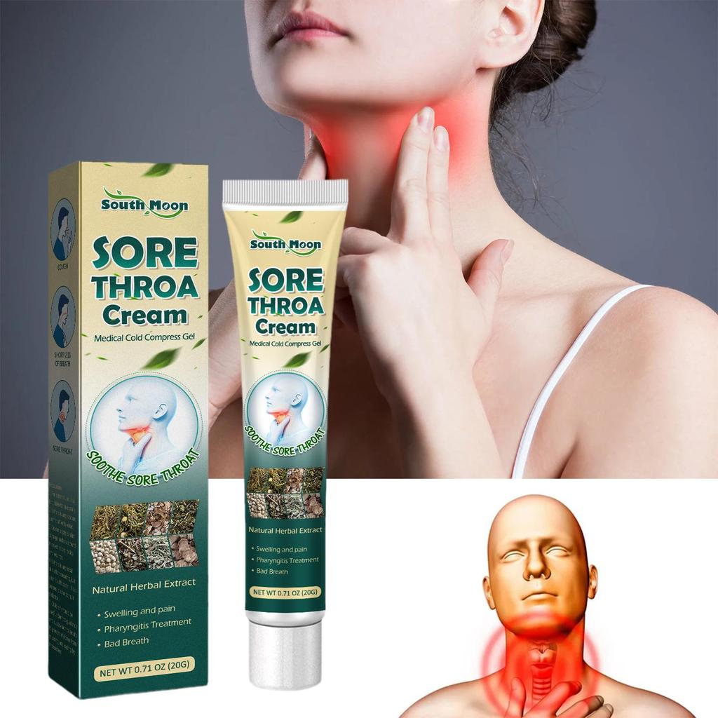 Sore Throat Relief Topical Ointment Herbal Throat Itchy Treatment Cream Cough Soothes Sore Throats Ointment Pharyngitis Care 20g
