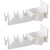 Wall Mounted Badminton Racket Holder Punch Free 3-Slots Tennis Racket Hanger with Ball Storage Rack Tennis No Hole Hanging Shelf for Home Dormitory