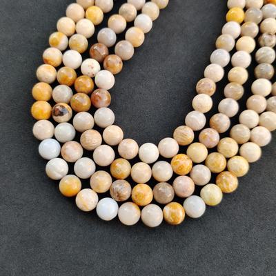 Doğal Fosil Mercan Yuvarlak Boncuk 6mm 8mm 10mm Canlı Kırmızı Turuncu Kahverengi Tan Bej Boncuklar, 14 ila 15 inç Strand Boncuk.