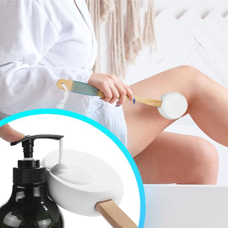 Lotion auf den Rücken auftragen, Körperlotion auftragen und Bräunungsöl auftragen.