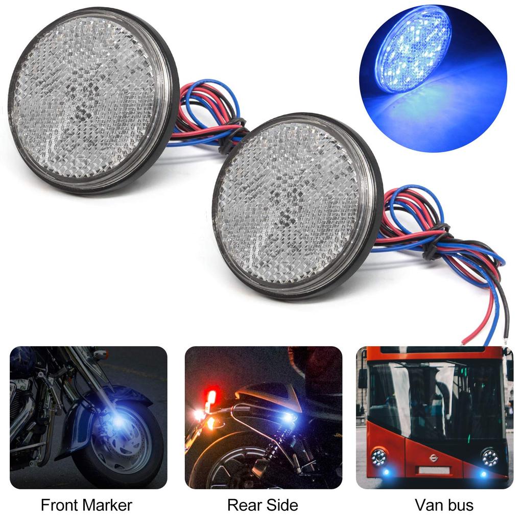 Reflector Motorcycle LED Reflector 12V Car 24 Side Marker Lamp
