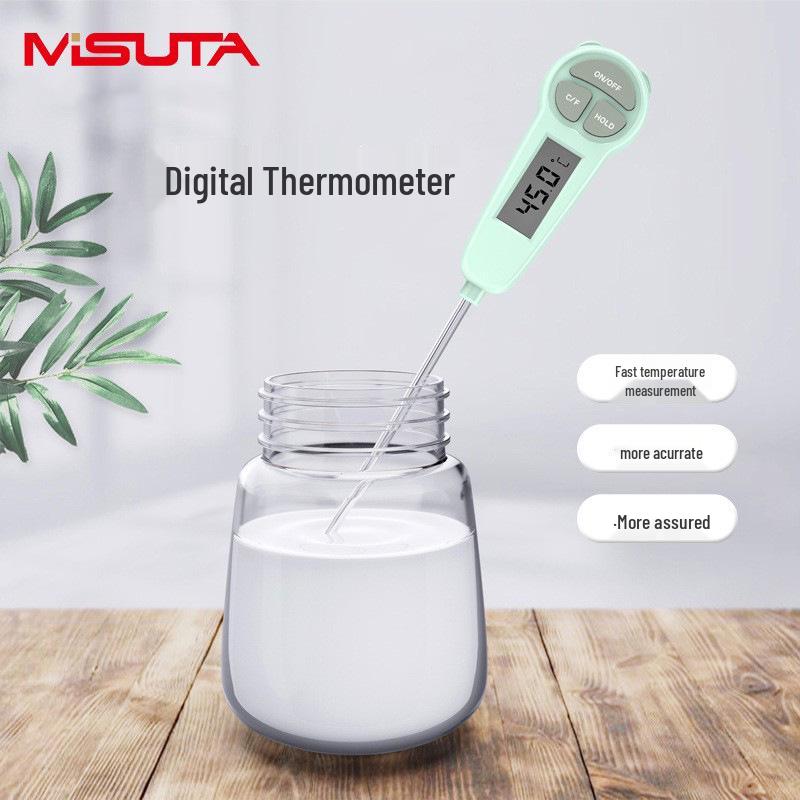 

Электронный пищевой термометр из нержавеющей стали 304 для выпечки, детского питания, воды и масла Fresh Green (-50℃~300℃)