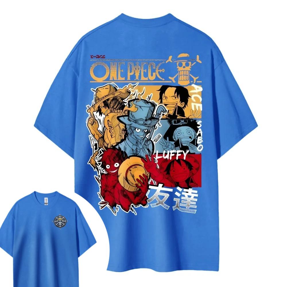 ONE PIECE Three Brothers Short Sleeve Mens and Womens Same Comfortable Short Sleeve Couples Casual Short Sleeve Popular Top