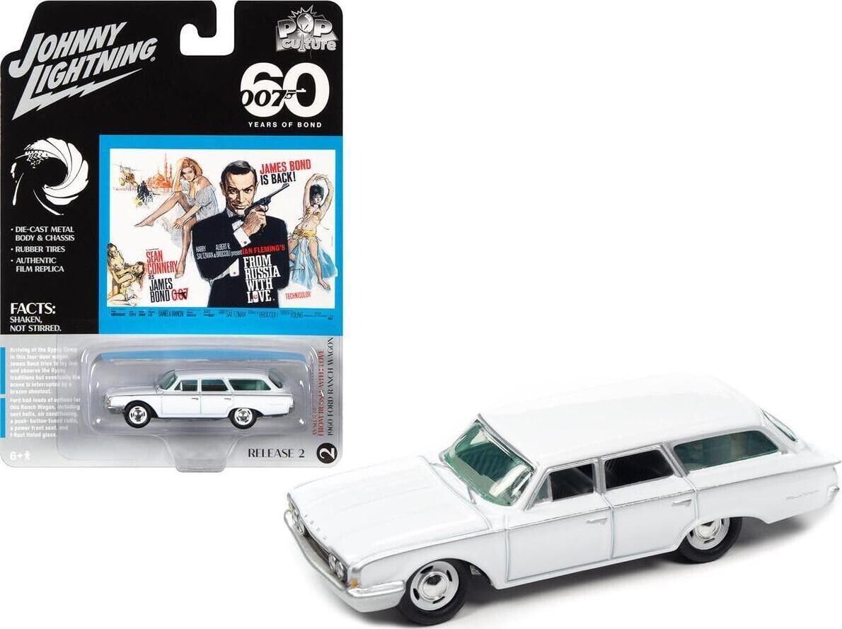 

Масштаб Johnny Lightning Джеймс Бонд Ford Ranch Wagon Россия с RANCH WAGON Литая модель автомобиля JLSP258 1/64 «Из любви» [Б/У] белый
