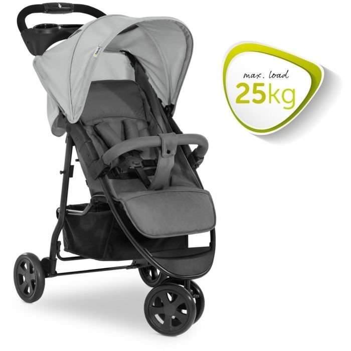 HAUCK - Poussette Compacte - CITI NEO II - 3 Roues - Gris