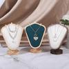 Velvets Necklace Showcase Stand Jewelry Chain Display Holder Elegant Women Accessories Organizer for Dressing Table