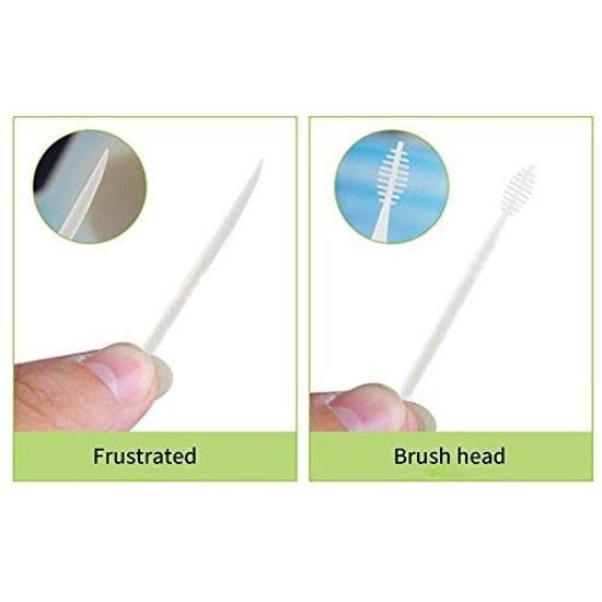 150 pieces inter-dental picks plastic toothpicks 50 x 3 large colorful easy use durable ultra-fine brush double-headed type oral dental tools portable