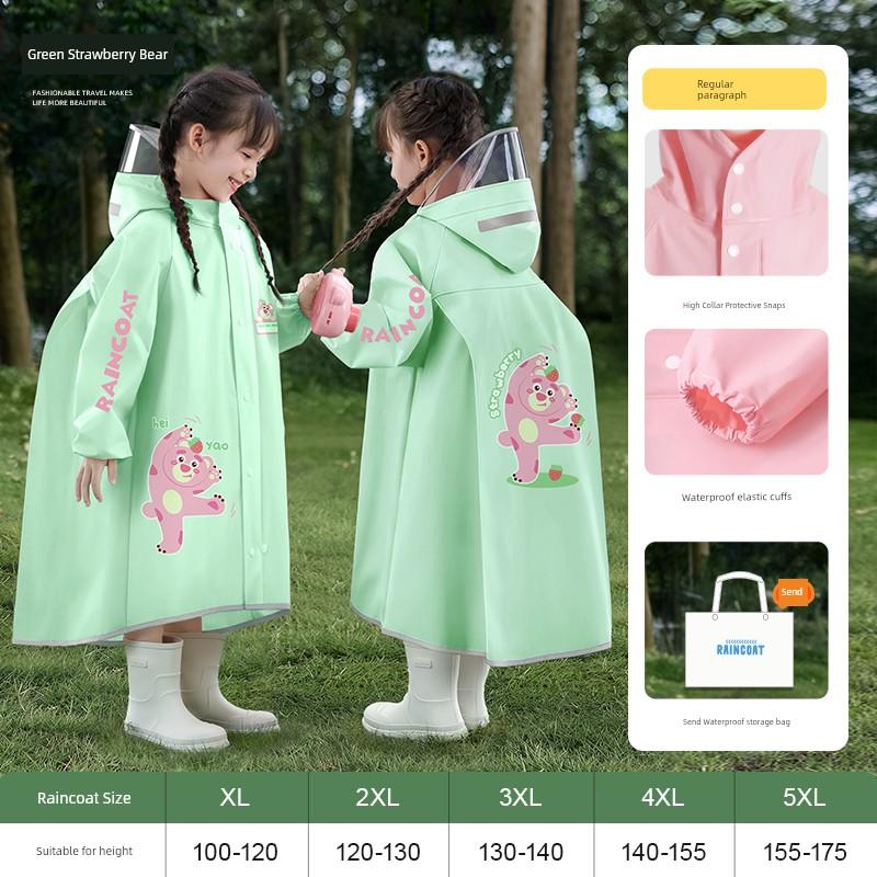 Raincoat for Students for School Children Raincoat for Kindergarten Boys Girls Schoolbag Position 2025 New Poncho