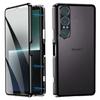 Metallrahmen 360 Grad Vollschutz Hülle Für Sony Xperia 1 V II Magnetische Adsorption Doppelseitige Gehärtete Glas Handyhülle