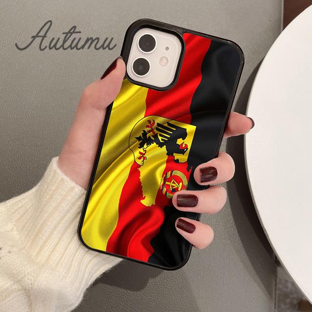 Germany Flag National Emblem Phone Case for iPhone 11 12 13 14 Pro Max Mini X XR XS SE 2020 6S 7 8 Plus Galaxy S21 S22 Shell