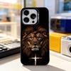 Cool Lion Animal For iPhone 17,16,15,14,13,12,11,Pro,Max,Plus,E,Air,Mini Anti Fall Black Matte Hard Bumper Phone Case