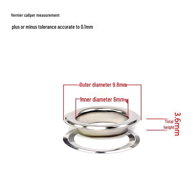 Iron Eyelet Button, Hollow Rivet, Metal Grommet for Light Box Cloth & Paper Tags