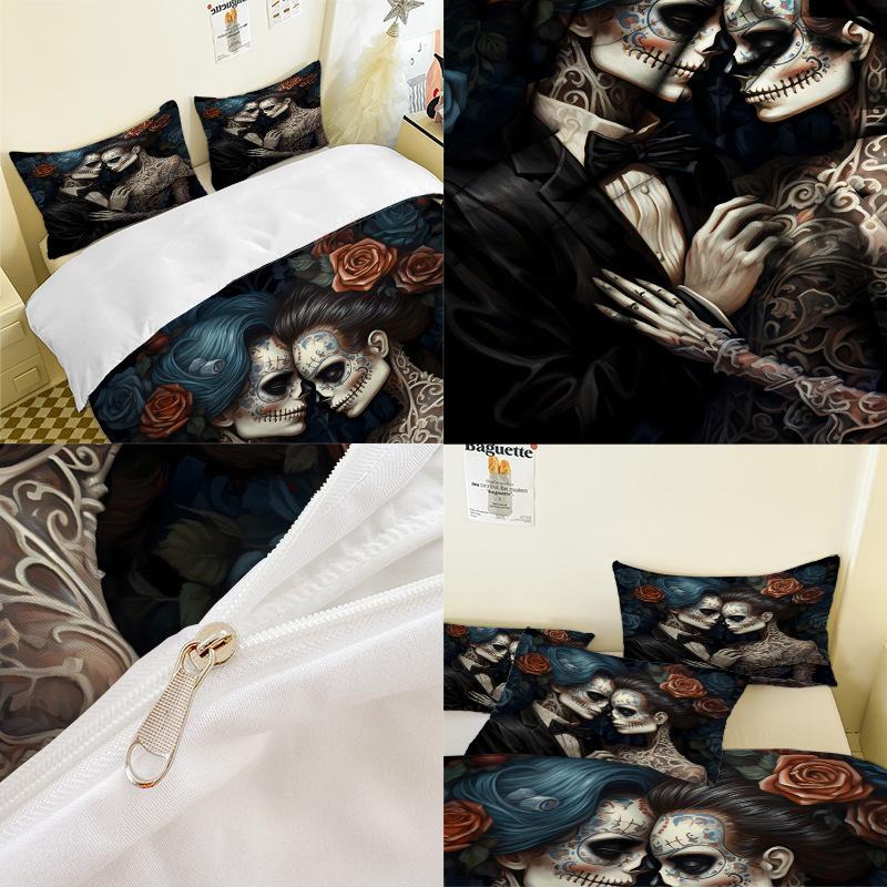 Animation Series 3D Digital Printing Three-Piece Bedding Kit Bed Sheet Quilt Cover