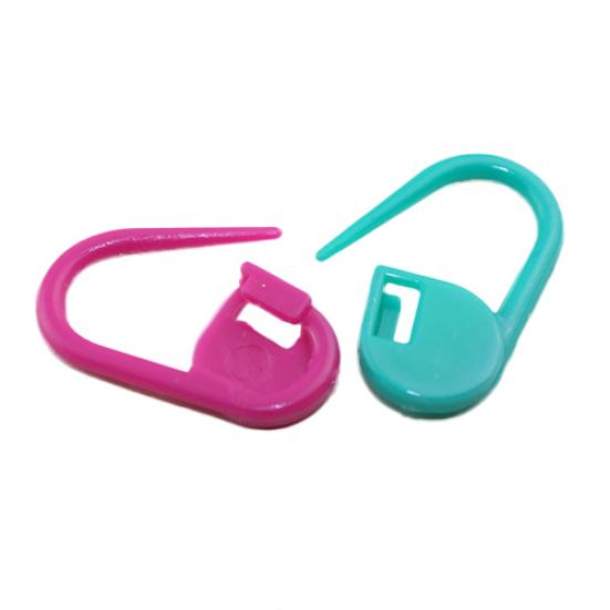 100Pcs Mixed Color Craft Crochet Locking Stitch Needle Clip Markers Holders