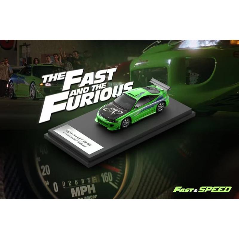 FS In Stock  1:64 Robocar  Eclipse D30  FNF Green Diecast Diorama Car Model Collection Miniature Fast Speed