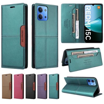 For Xiaomi Redmi 15C Case Flip Leather Phone Case On For Xiomi 15C Xiaomi Redmi 15c Magnetic Cover Wallet Card Holder Etui Funda