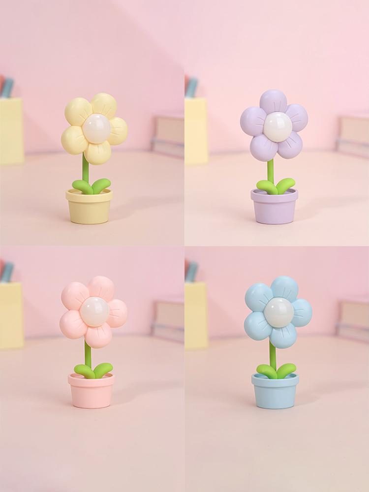 

Мини светодиодный цветок ночник милая маленькая настольная лампа настольный орнамент прикроватная тумбочка для спальни окружающее освещение детские игрушки детский праздничный подарок