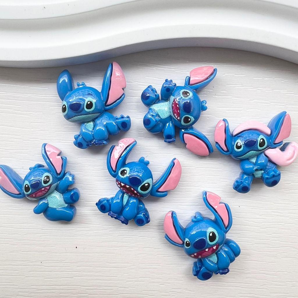 Cartoon Stitch Resin Ornaments: DIY Accessories for Phone Cases, Hair Clips, Hair Ties, Hats, and Crocs
