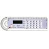 Durable 3-in-1 Ruler With Protractor Clear Multi-function Ruler 15cm Calculator Ruler School Office