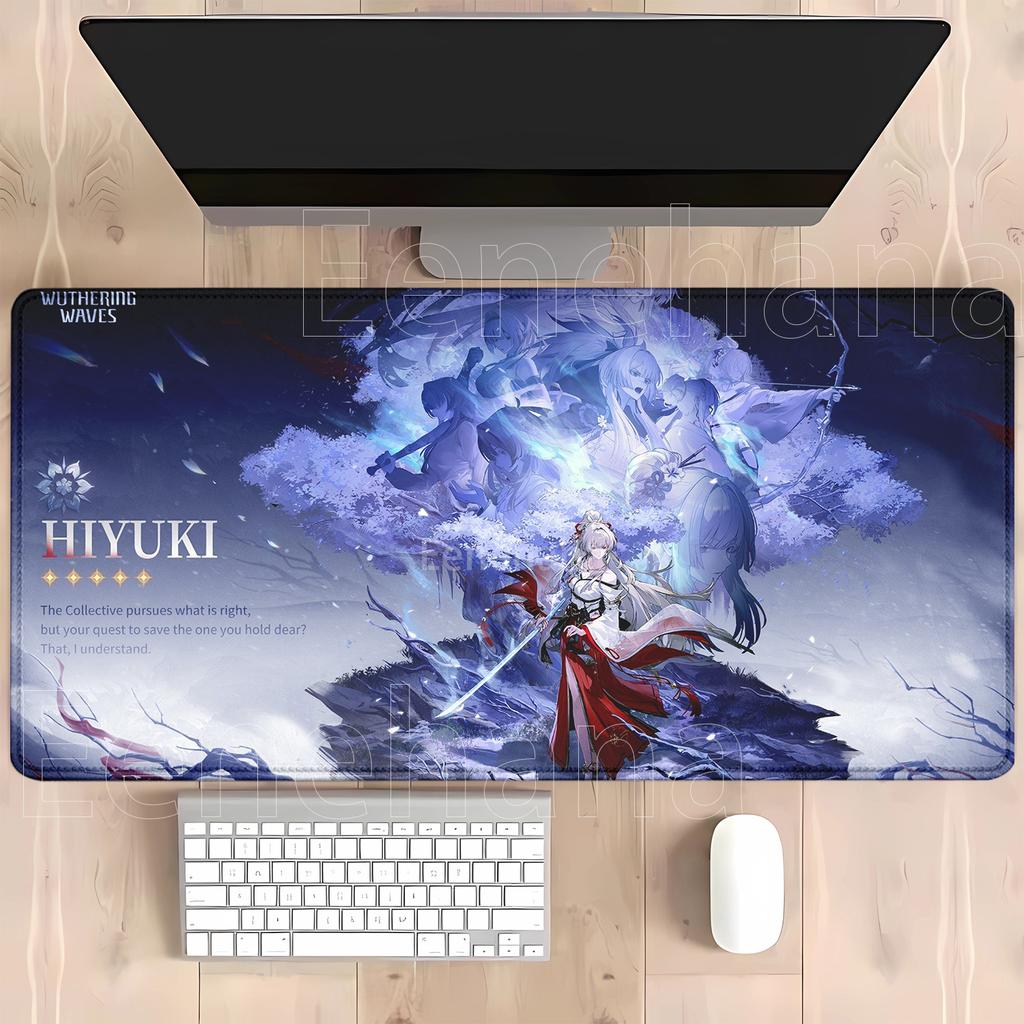 Hiyuki Wuthering Waves Gaming Mousepad Computer offices keyboard Mouse Pad Anime Nonslip Rubber xmm HD Printing Desk Mat