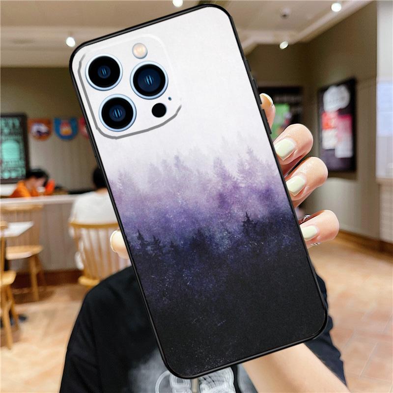 

Forest Cloud Pattern Case For iPhone 17 16 15 13 12 11 14 Pro Max Mini Plus 16e 17 Air Bumper Cover Accessories iPhone 12 mini