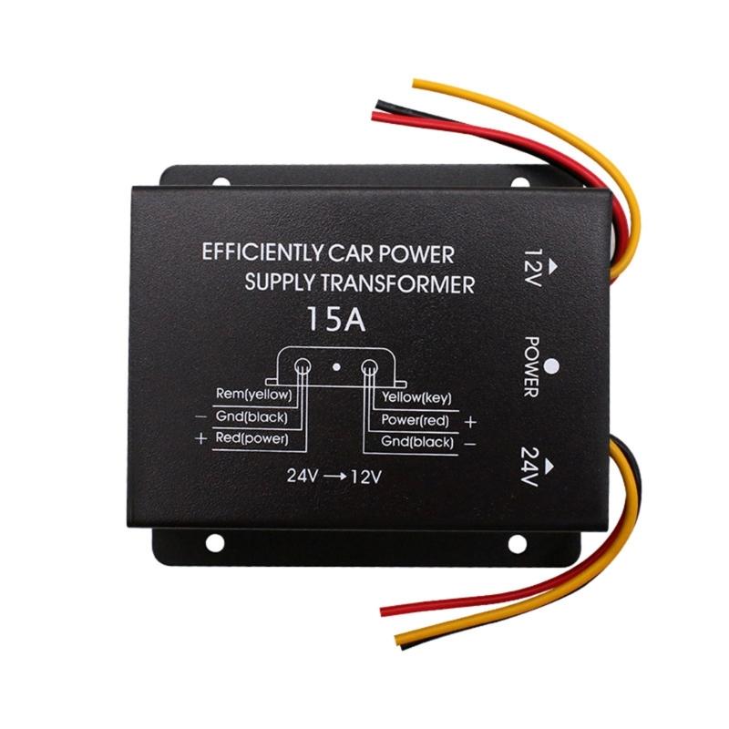 Adaptor de alimentare pentru sunet pentru camion Reductor 24V la 12V Impermeabil pentru șofer pe distanțe lungi Convertor coborâtor Regulator