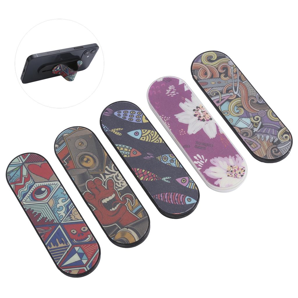 5 Pezzi MOMO STICK Supporto Silicone per Telefono Impugnatura a Dito Staffa Riutilizzabile Universale per Telefoni Android IOS