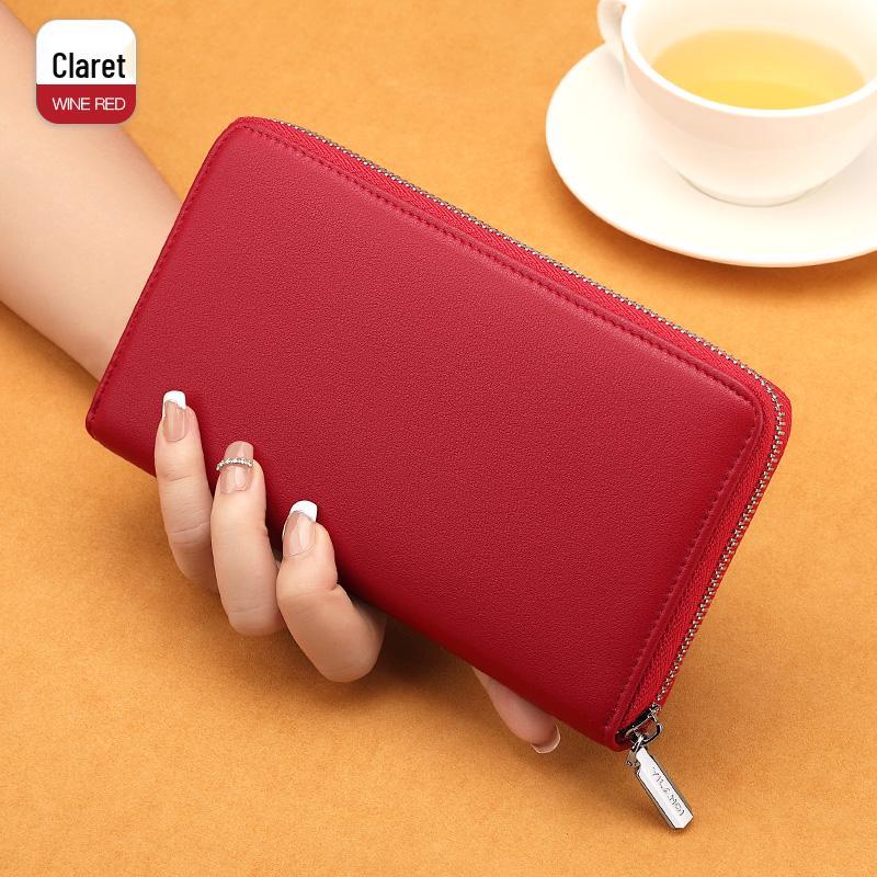 Women's & Men's Large Capacity Anti-Demagnetization Zipper Wallet with Multi-Card Slots & ID Holder