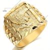1pc Men's Light Luxury Eagle Ring, Embossed Fashionable Ring, Exquisite Textured Border, Suitable for Daily Wear, Holiday Gift Giving