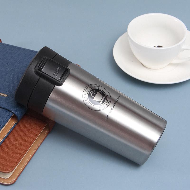 Second-Gen Concave-Convex 304 Stainless Steel Portable Vacuum Insulated Coffee Cup for Outdoor and Car Use