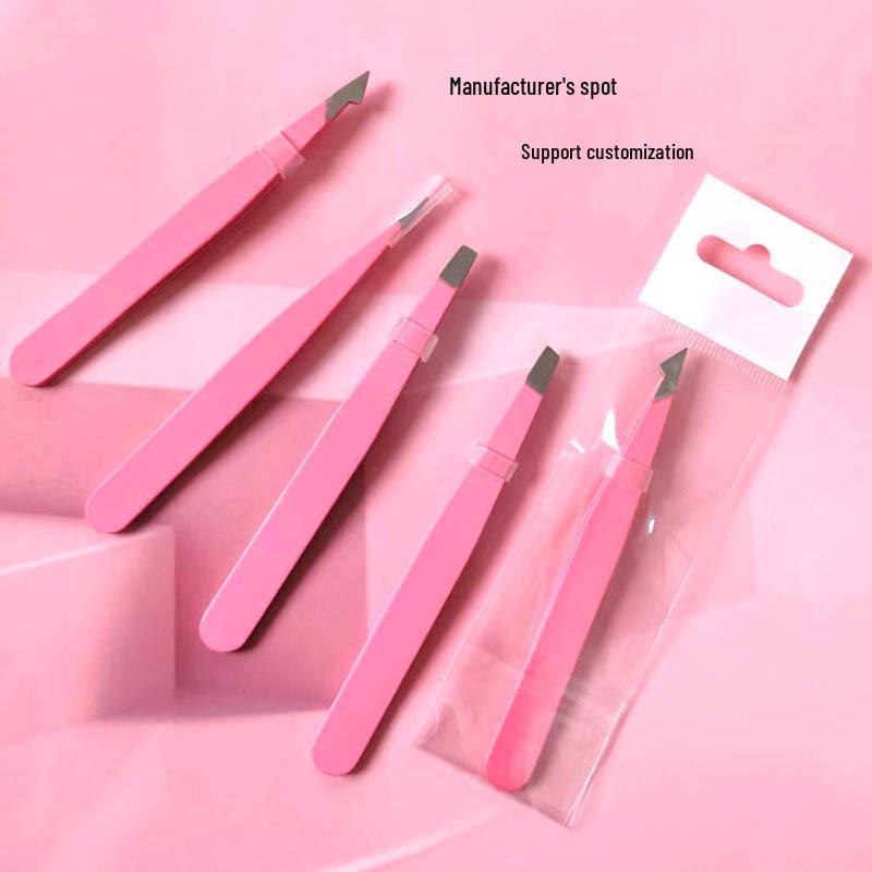 

Stainless Steel Slant Tip Eyebrow Tweezers - Makeup Tool for Eyebrow Repair