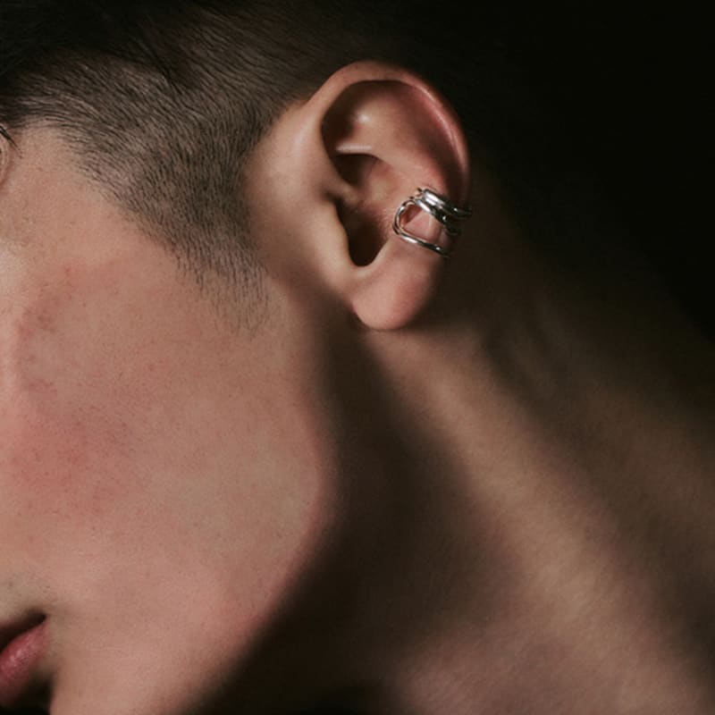 Hustad 244 Stam earcuff _925 silver ear cuff