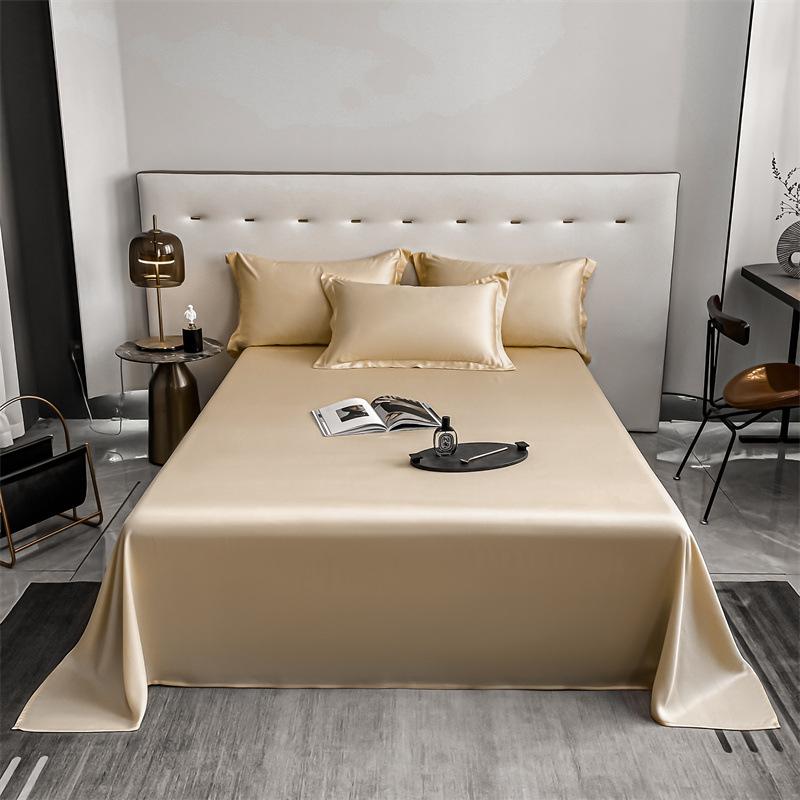 Nové bavlněné prostěradlo s hustotou 100 vláken, jednobarevné, s vysokým počtem vláken, husté, celobavlněné, lehce luxusní prostěradlo, studentská kolej, jednolůžkové, dvoulůžkové, sada