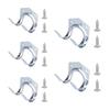 5Pcs Heavy-Duty Wall Hook Metal Hanger Holder Double Hooks Garage Shed Hanging Organizer For Garden Kitchen Garage Tool