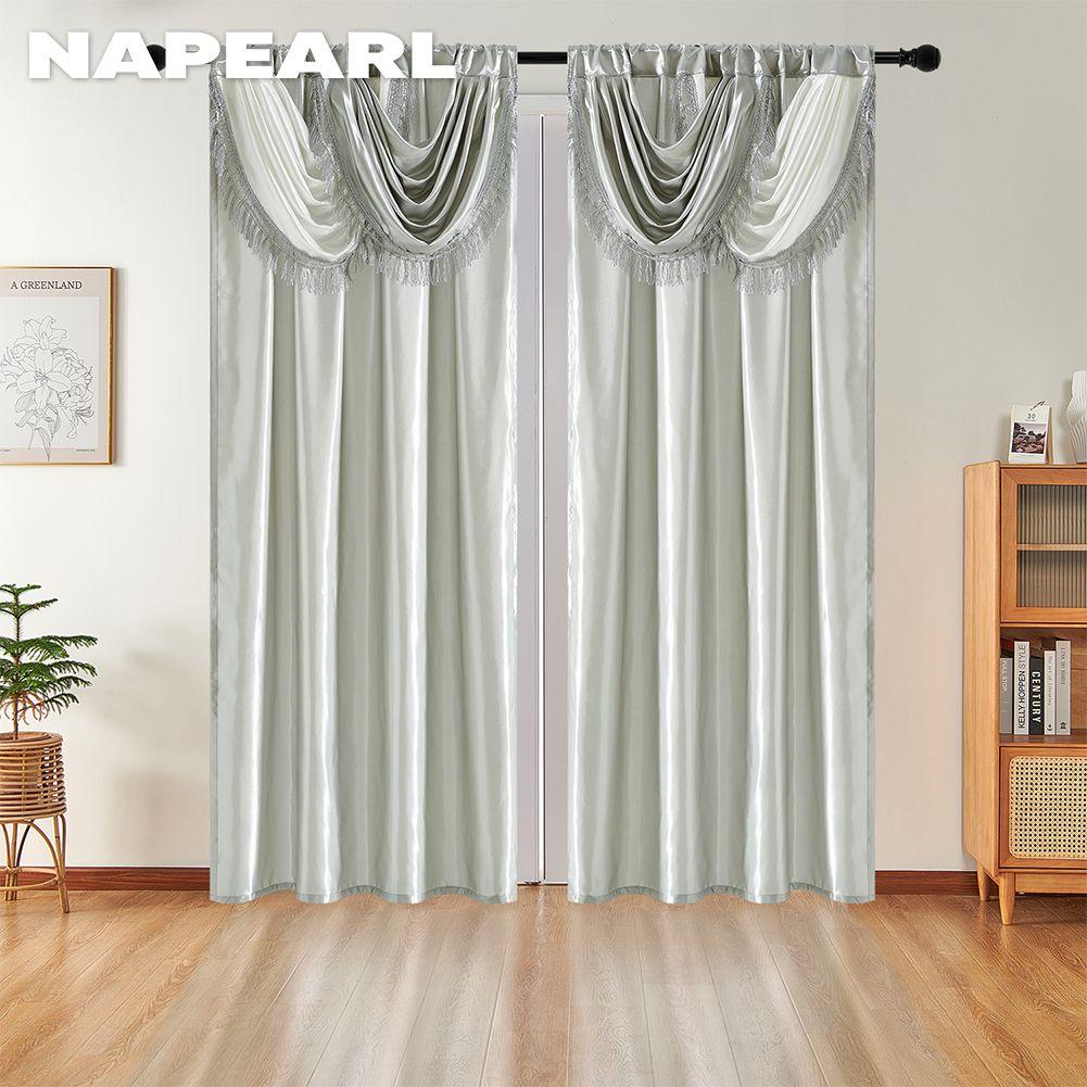 Un set de perdele și capete de perdele NAPEARL 70-80% opace pentru atmosfera de Anul Nou Decoratiuni de Anul Nou pentru sufragerie dormitor Home Decor