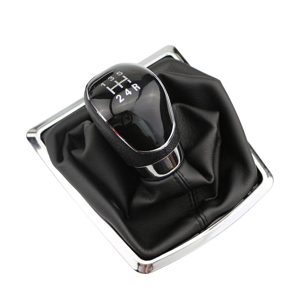 

For Ford Focus 2 MK2 2005 - 2011 Fiesta Kuga 2008-2012 Gear Shift Knob Collars 5 6 Speed Leather Gaiter Boot Accessories 5Speed black