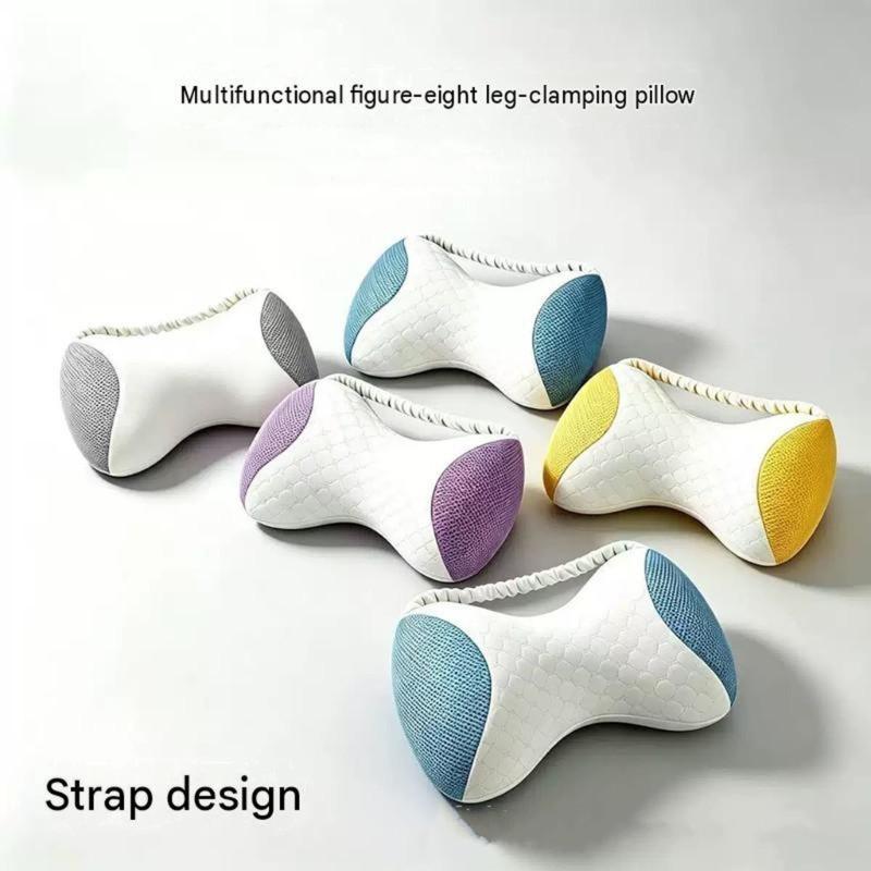 Knee Pillow with Washable Polyester Cover and Yielding Center, Carry Loop for Side Sleep and Between-Knee Placement