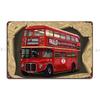 London Routemaster Doppeldeckerbus Metallschild Poster Wanddekoration Wandbild Lustiges Design Rostiges Blechschild Poster