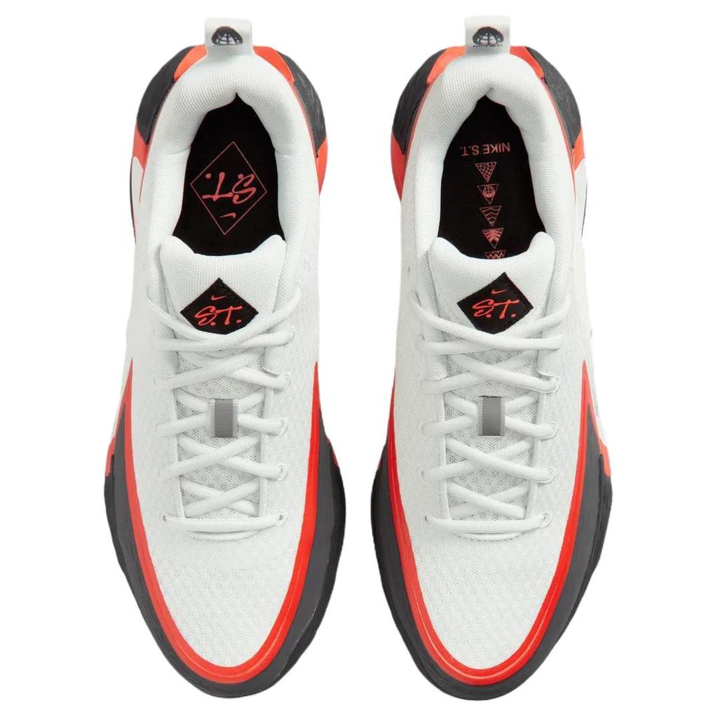 Nike ST. Chaussures de Basketball Respirantes GLOW Unisexes Blanc Noir Rouge II2284-103
