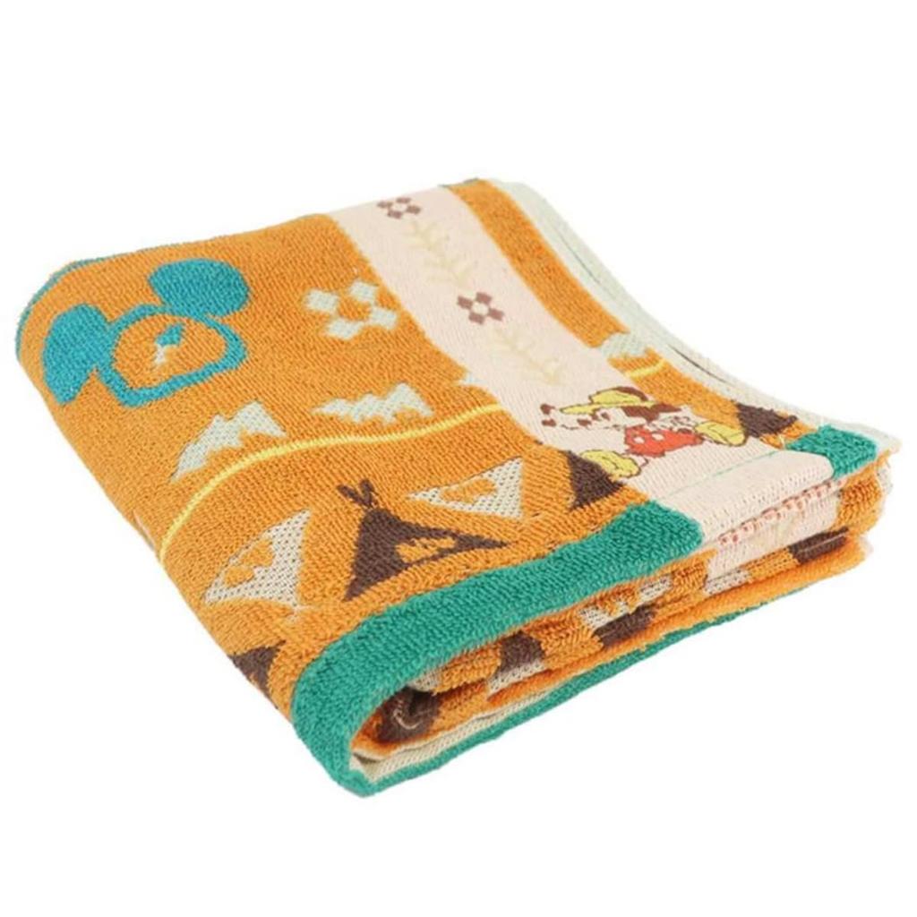 Marushin Face Disney Mickey Mouse Character Odor 2006034900 Towel, Walkseek, 100% Cotton, Design, Outdoor, Antibacterial, Resistant,