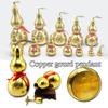 Pure Copper Gourd Ornaments Gossip Copper Traditional Chinese Gourd Home Decor Crafts Good Luck Wealth Gourd Pendant