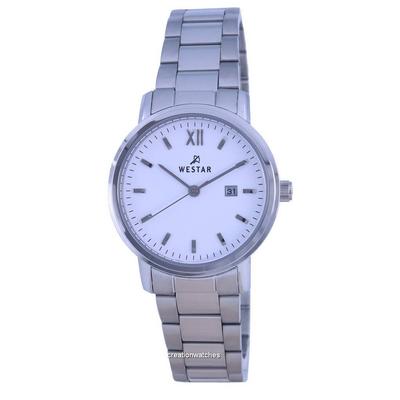 White Dial Stainless Steel Quartz 40245 STN 101 Women's Watch