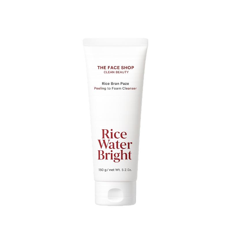 The Face Shop Rice Water Bright Rice Bran Pore Peeling To Foam Cleanser 150g
