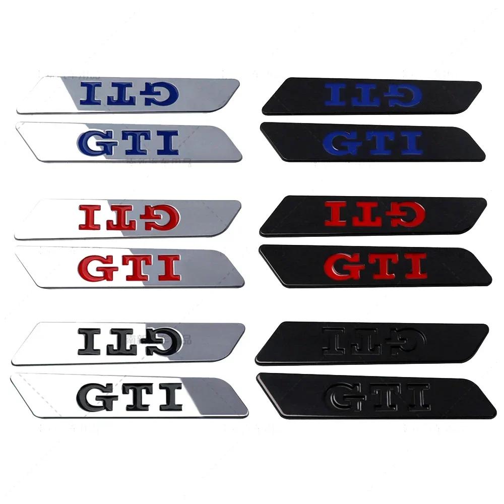 for Volkswagen VW GTI MK5 Passat Polo Golf 3 Jetta Tiguan Beetle Touran Metal Car Side Emblem Fender Badge Bumper Strip Stickers gr2