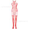 Sex Underwear Sexy Temptation Neck Hollow Open Crotch Transparent One-piece Net Clothes Net Hole One-piece Net Socks