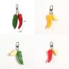Realistic Pvc Pepper Keychain Food Shaped Alloy Pendant Key Vegetable Pendant