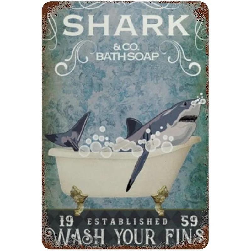 Dachshund Metal Tin Signs Hot Bath Wall Art Posters Plaque Sign Vintage Iron Painting Decoration for Home Cafe Bathroom Club