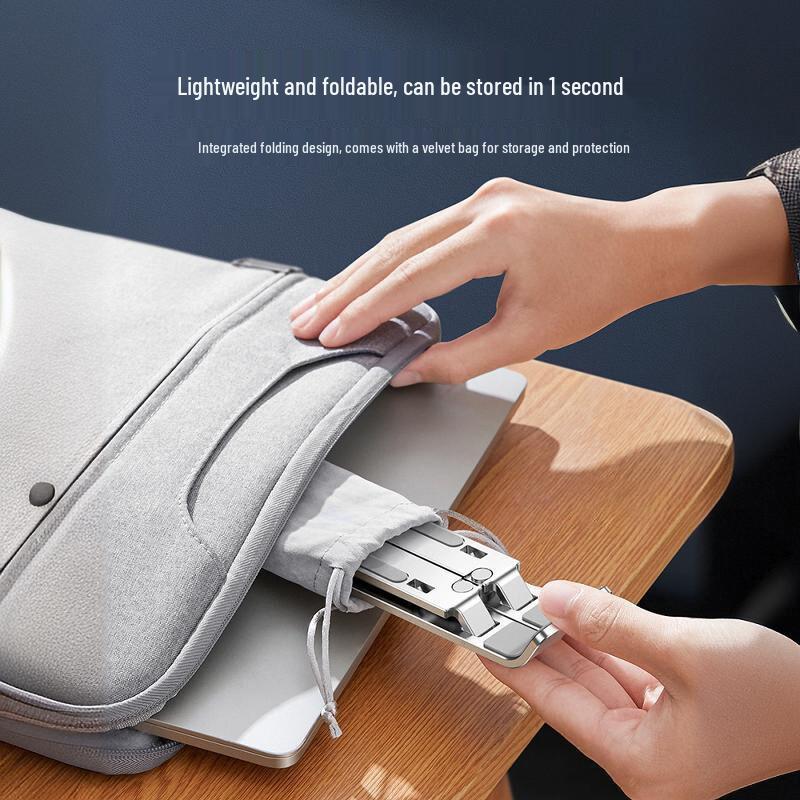 18-Inch Adjustable Aluminum Laptop Stand with Cooling Function